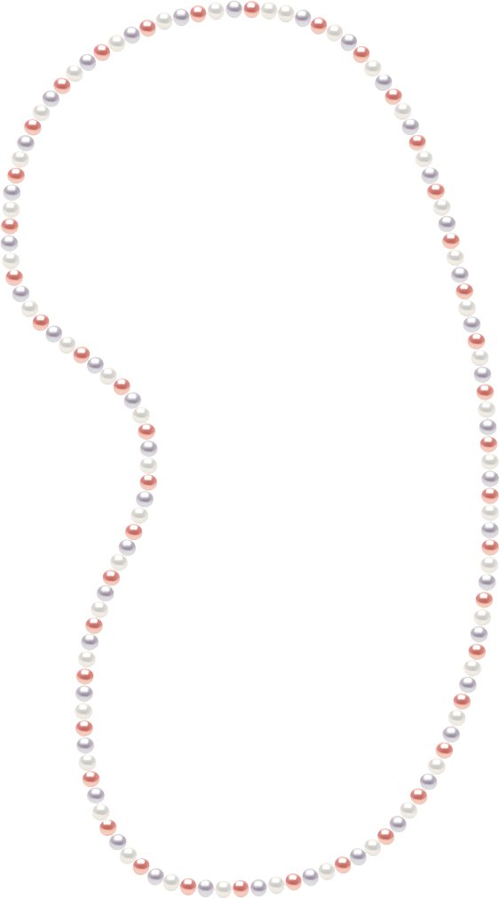 DIADEMA - Halskette - Echte Süßwasserperlen Pastell Multicolour