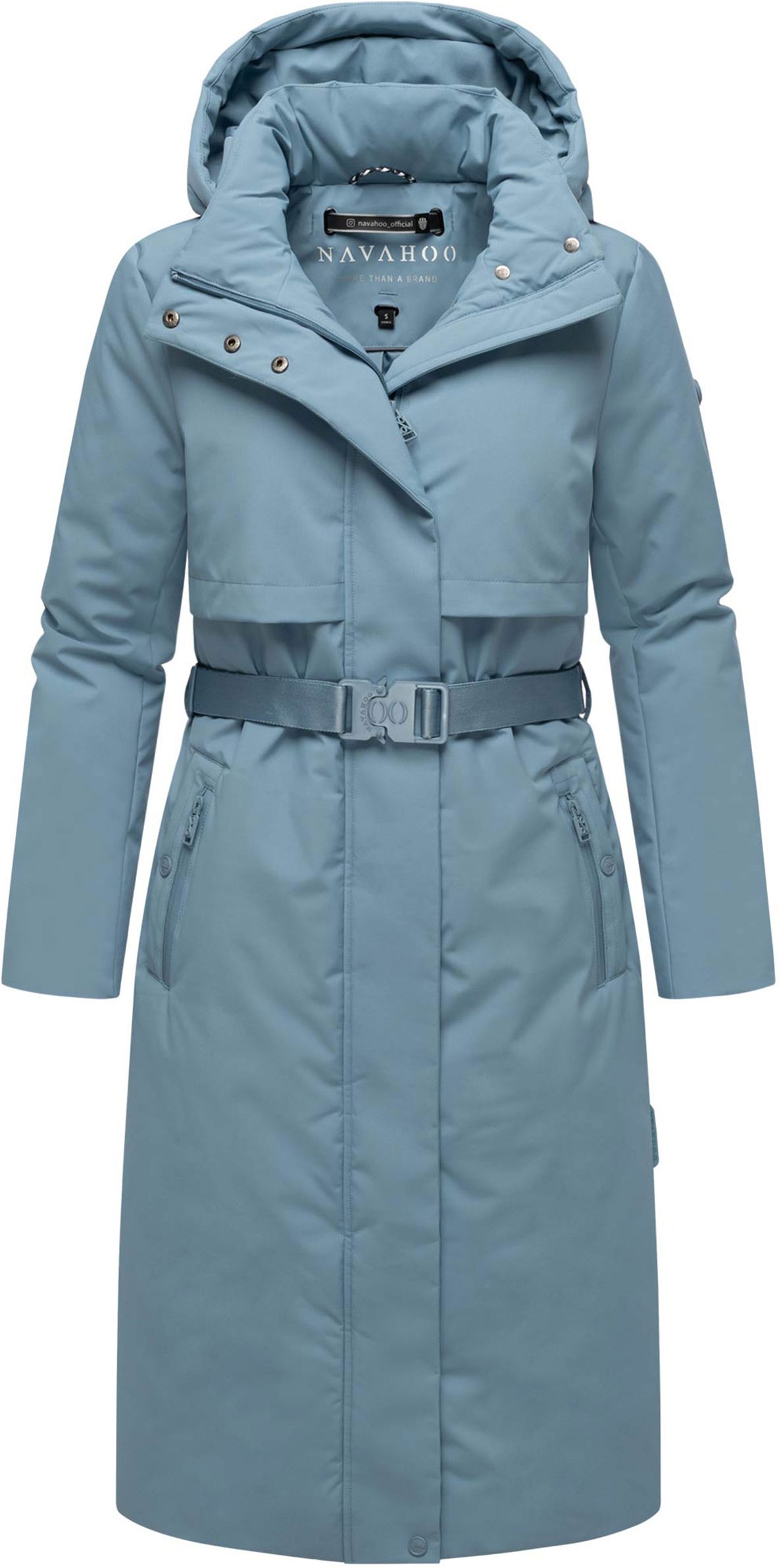 Navahoo Damen Winterparka WALDBUMMLER – wetterfest & stilvoll mit Taillengürtel