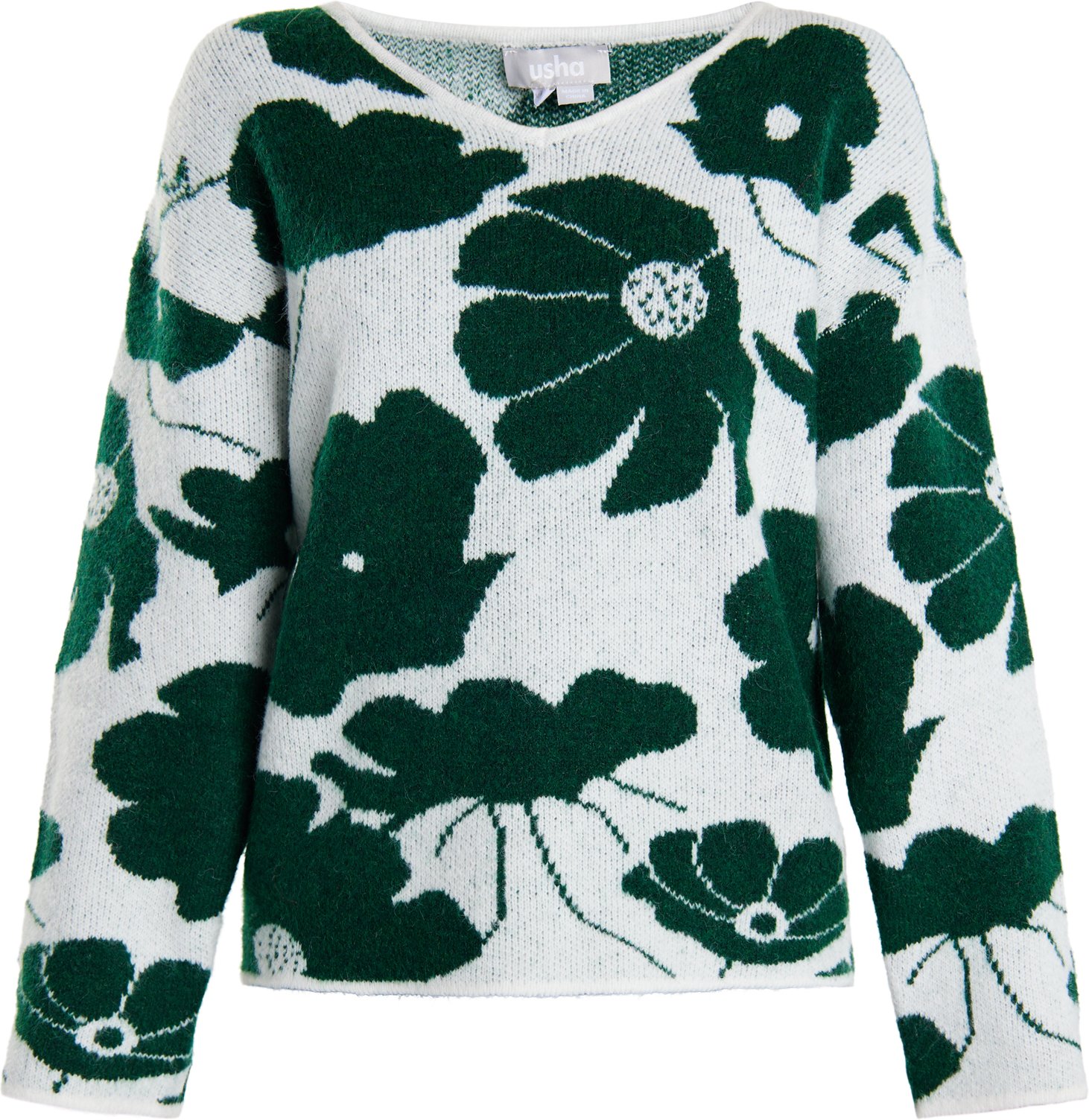 Thumbnail - usha Strickpullover Damen Weiß Grün