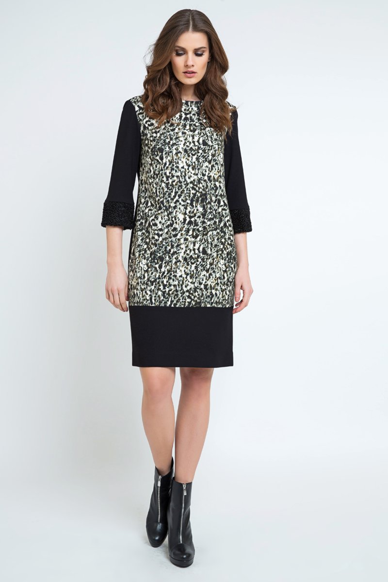 Thumbnail - Gerades Kleid mit Tiermuster