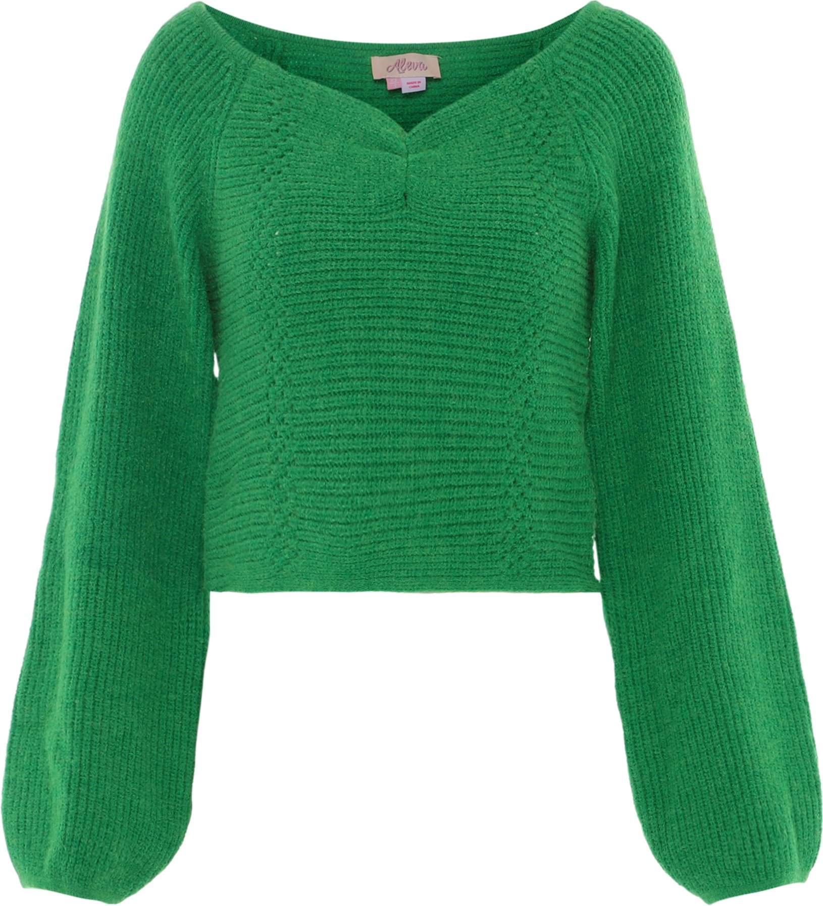 Thumbnail - Faina Pullover Frauen Grasgrün