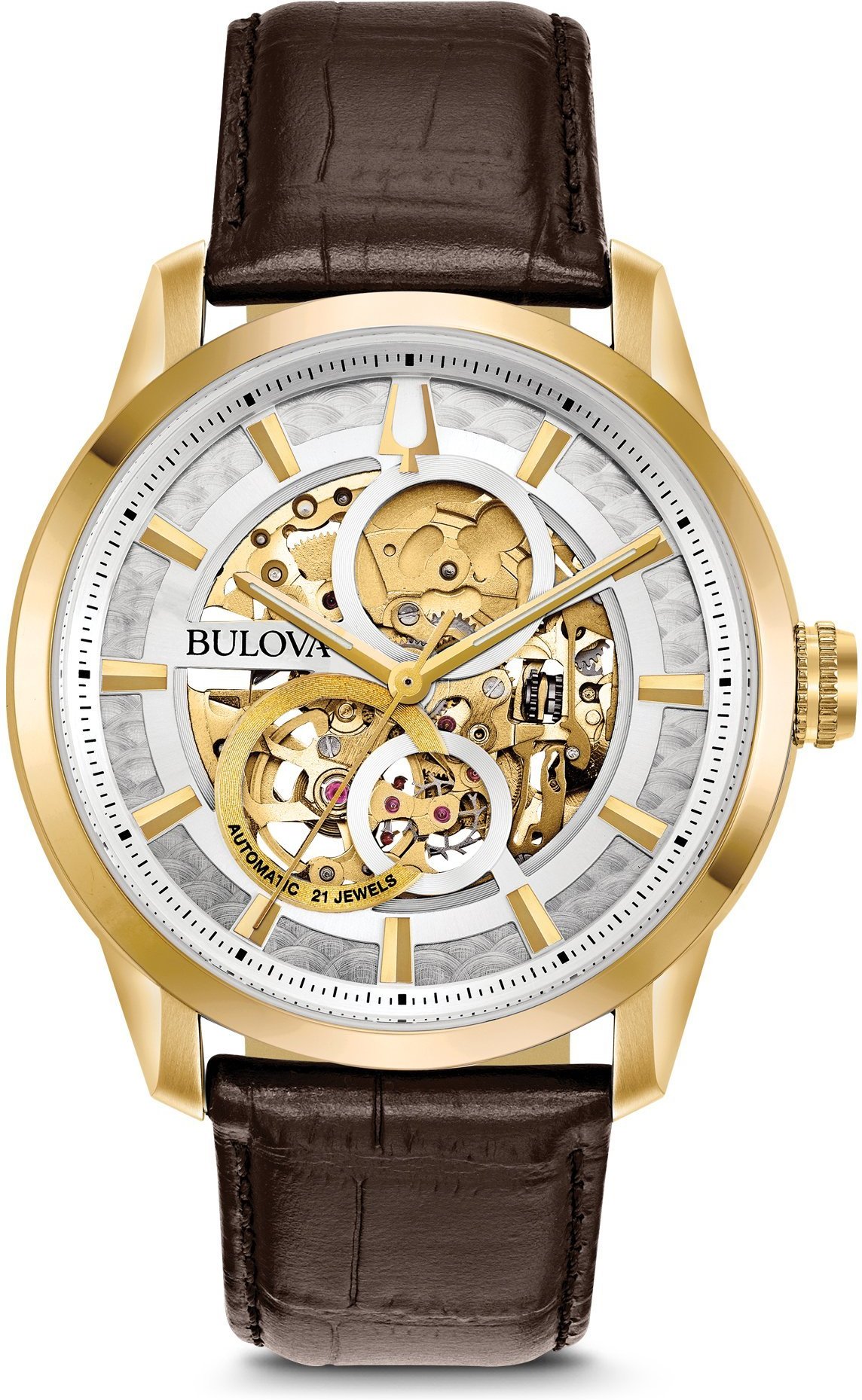 Bulova Automatik / Wilton Herrenbraun Uhr 97A138