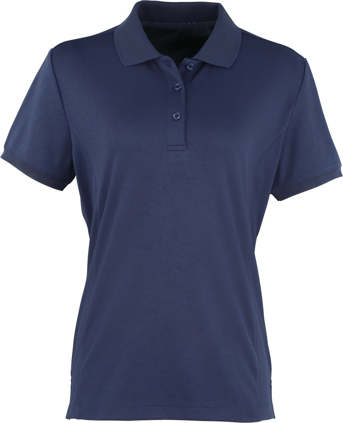 Premier Damen Coolchecker Piqué Polo-Shirt / Polohemd, Kurzarm (Marineblau)