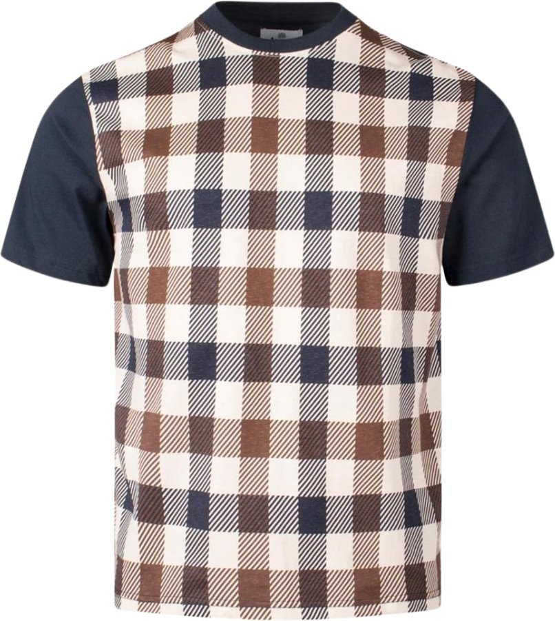 Aquascutum Active Macro Club Iconic T-shirt Mit Karomuster