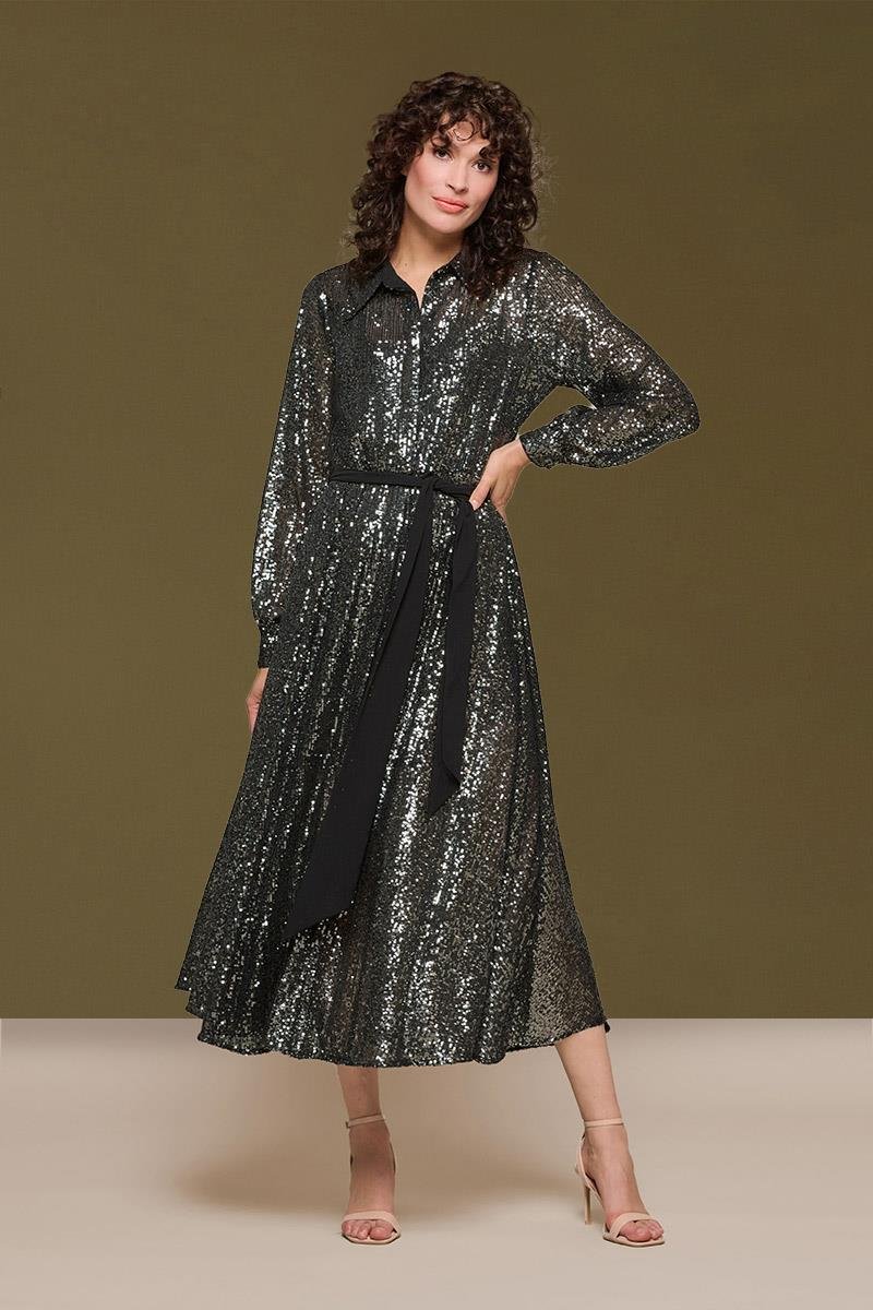 Kelly-Kleid, dunkelmetallic