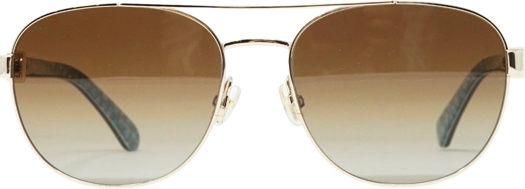 Thumbnail - Kate Spade Havanna-Sonnenbrille mit braunen Glsern und Gold