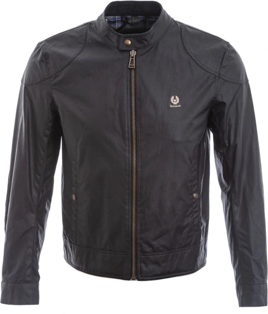 Belstaff Kelland Jacke aus gewachster Baumwolle in dunklem Marineblau