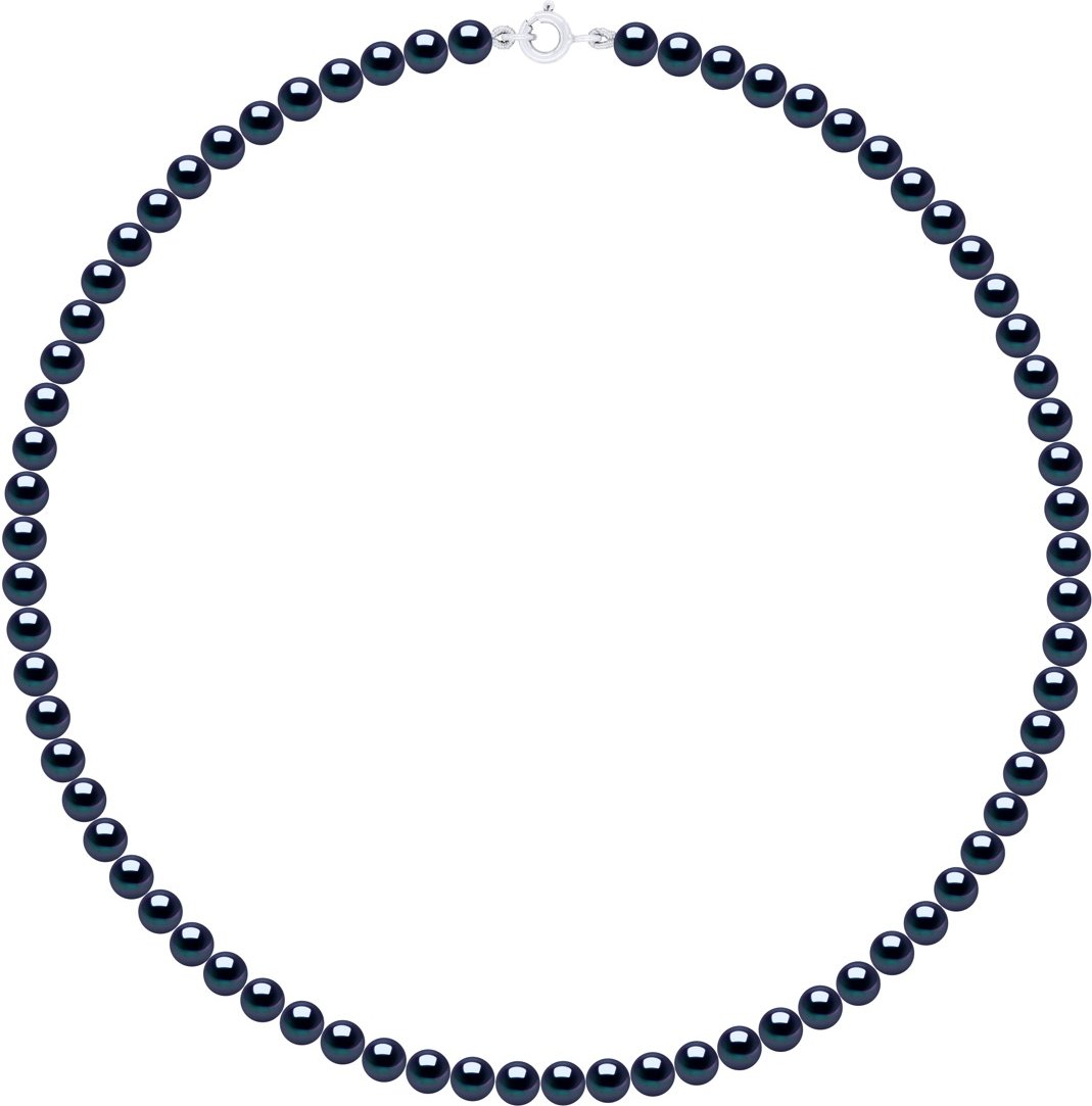 Halskette aus echten Süßwasser-Zuchtperlen, rund 5–6 mm