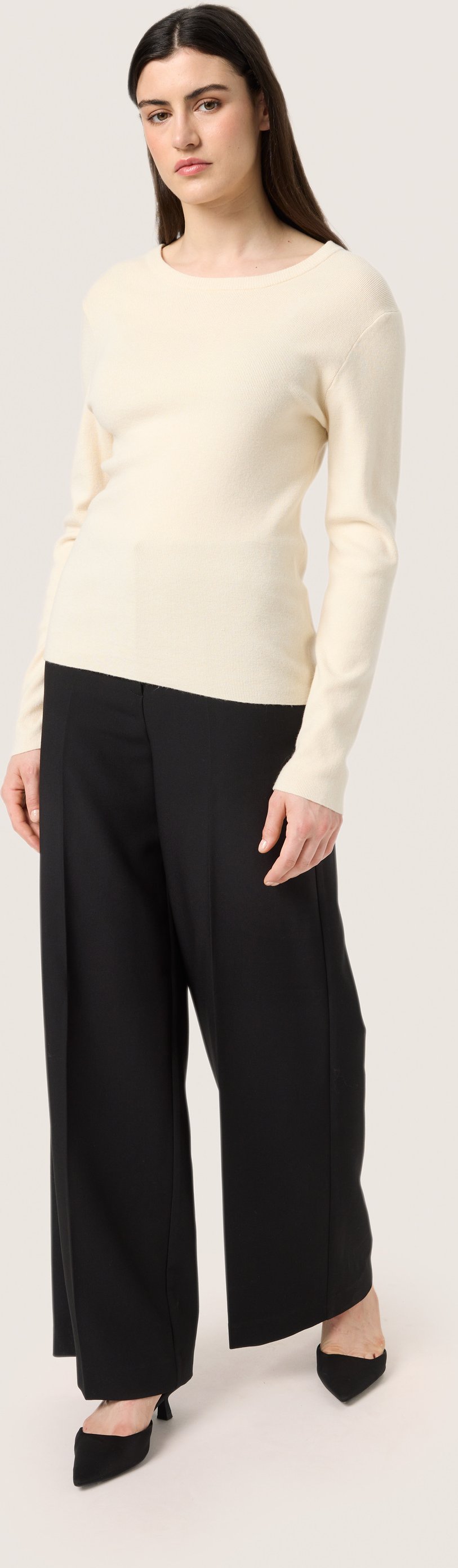 Strickpullover Gerade Passform white