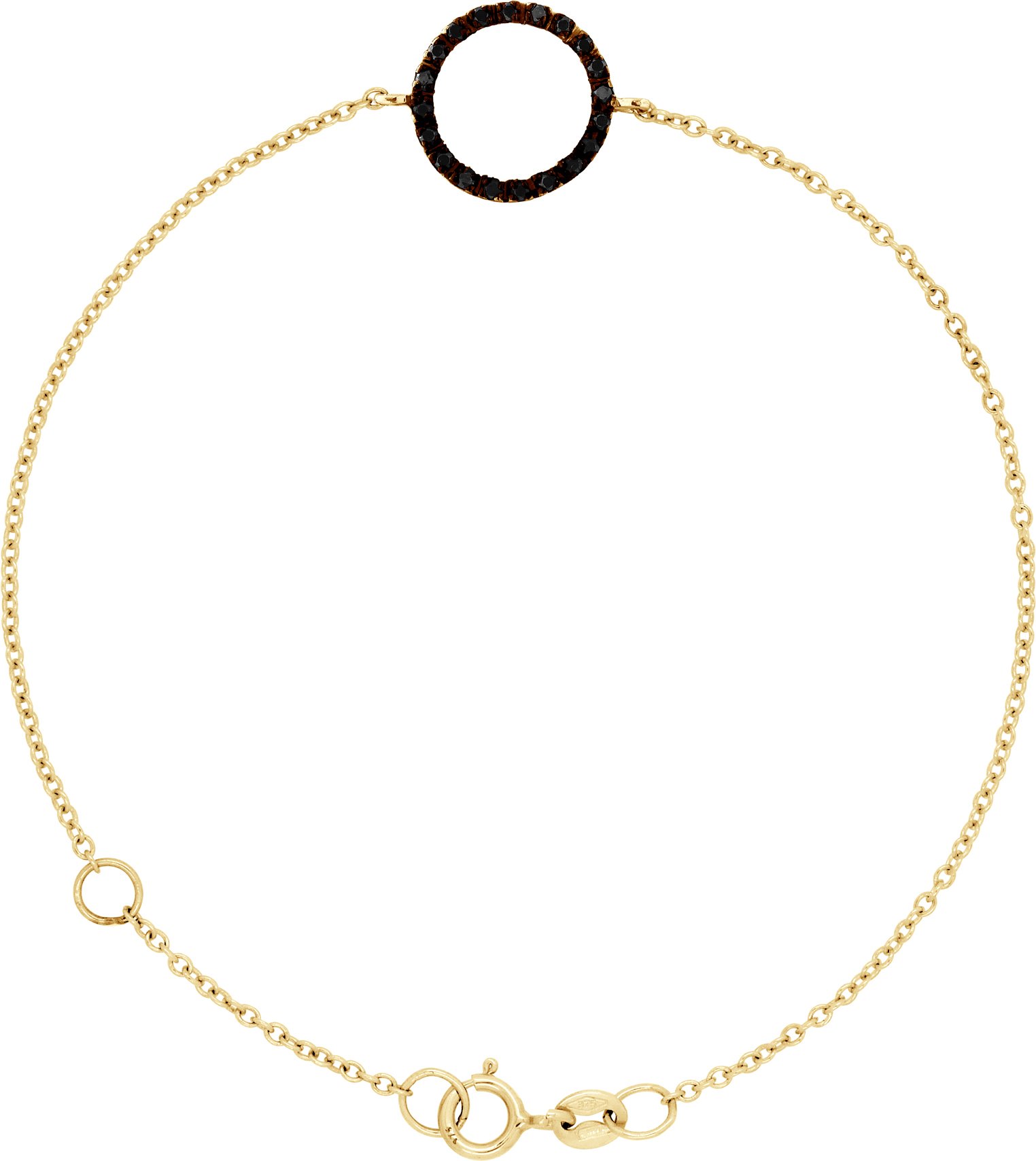 DIADEMA - Armband - Gelbgold - Diamanten - Schwarz