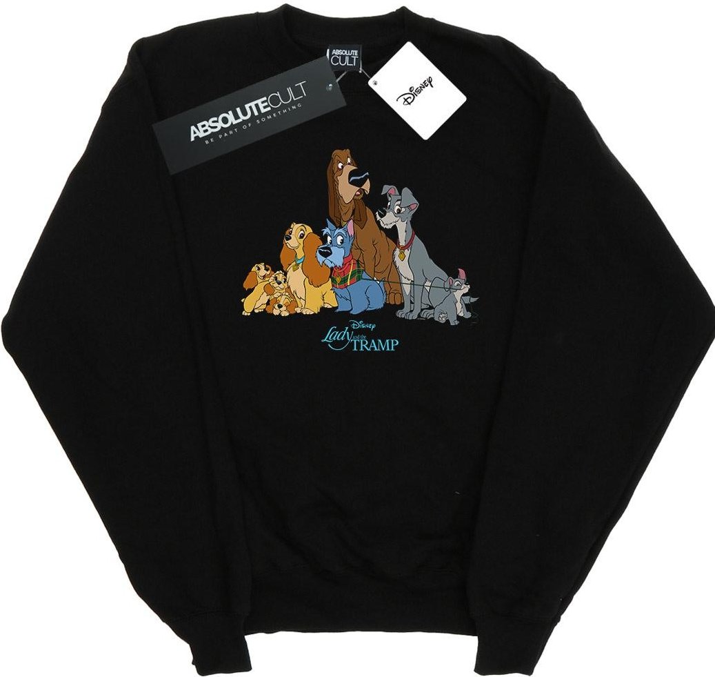 Disney - "Lady And The Tramp Classic Group" Sweatshirt für Damen (Schwarz)