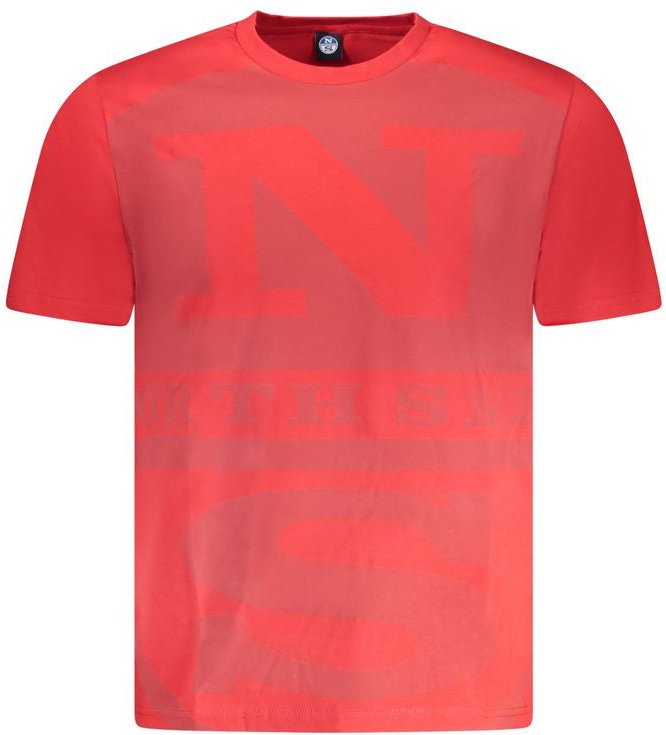 Thumbnail - North Sails Rotes Baumwoll-Herren T-Shirt