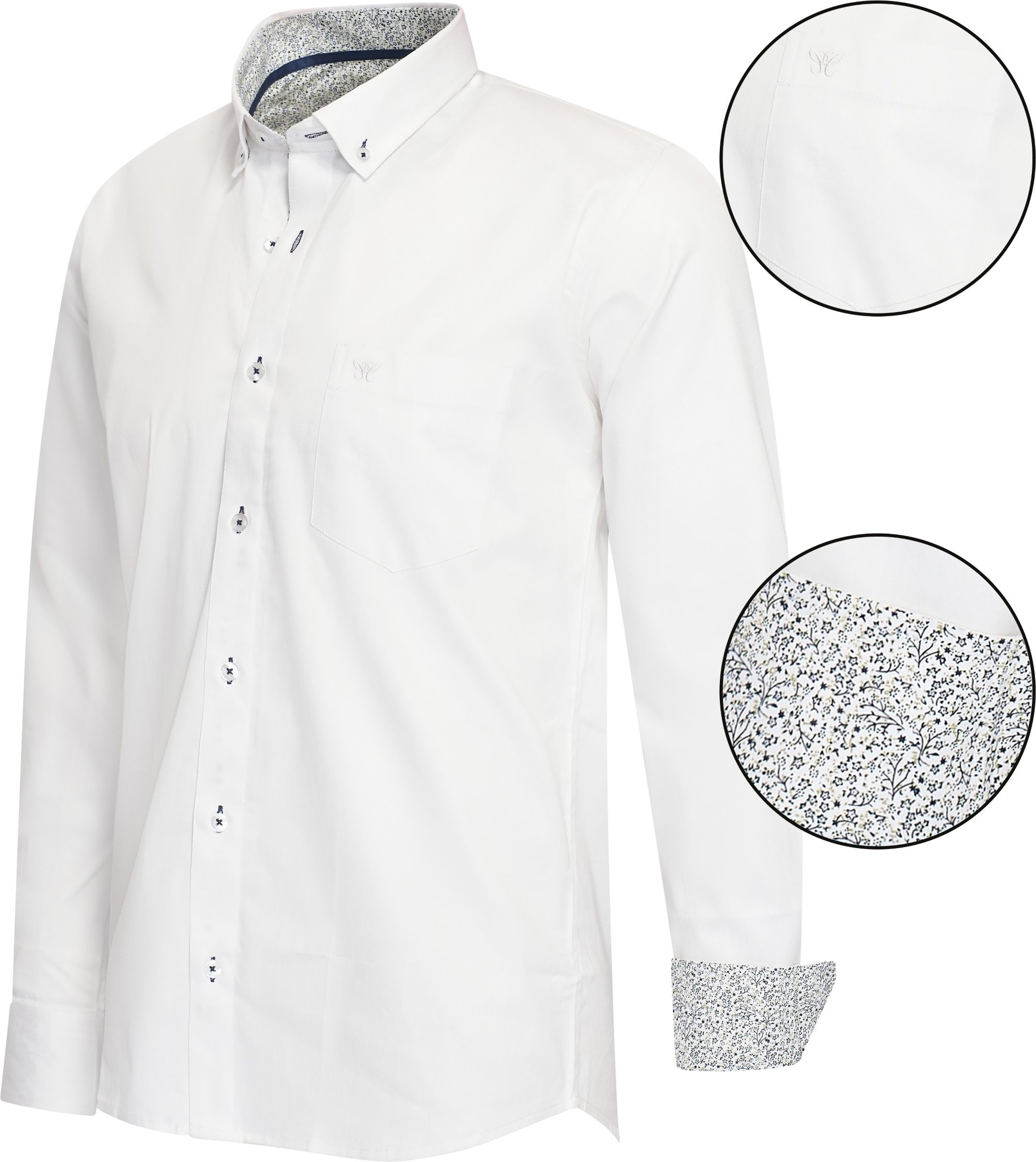 Cappuccino Italia Regular Fit Hemd Weiß Weiß