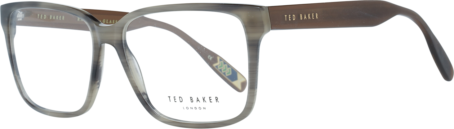 Ted Baker Rechteck Unisex Grau Horn Brillenrahmen