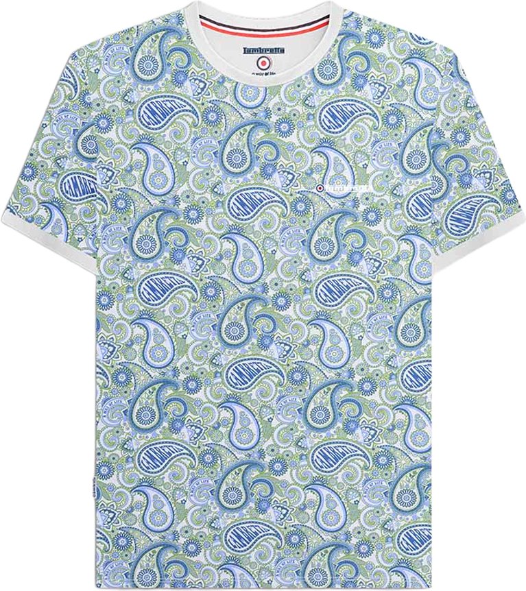 Lambretta - "SS25" T-Shirt für Herren (Grau/Marineblau)