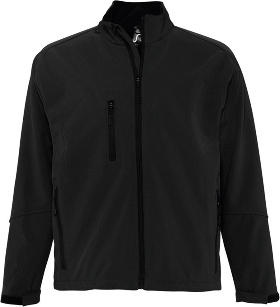 SOLS Mens Relax Soft Shell Jacket (atmungsaktiv, winddicht und wasserabweisend) (Schwarz)
