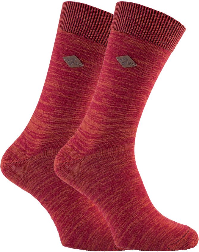 Farah - 2 Paar Herren 1920 helle Farbe Luxus Baumwolle dünn Casual Crew Socken - FNS008RDAP