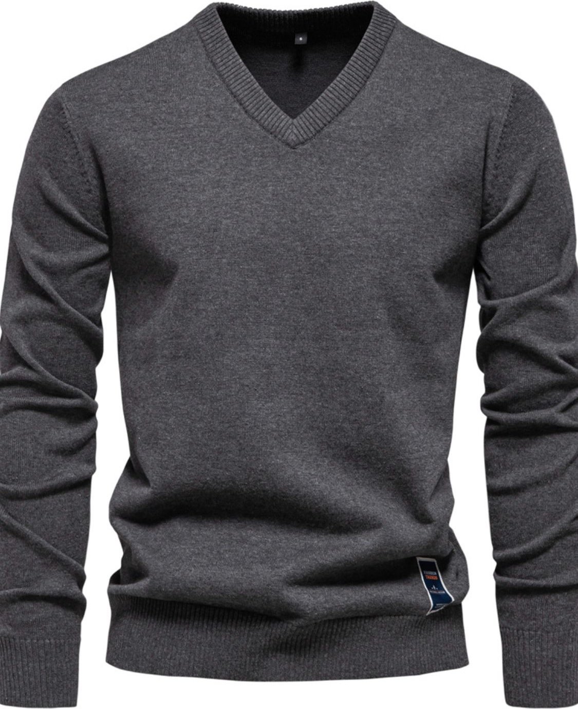 V-Ausschnitt Strickpullover