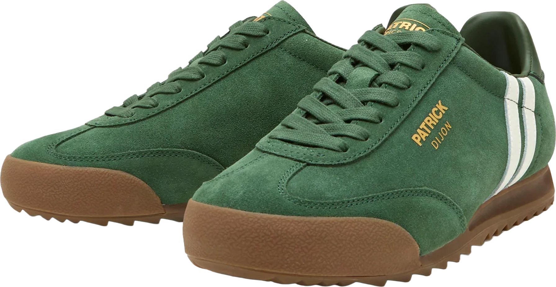 Patrick - "Dijon" Sneaker für Herren, Wildleder (Dunkelgrün/Naturweiß)