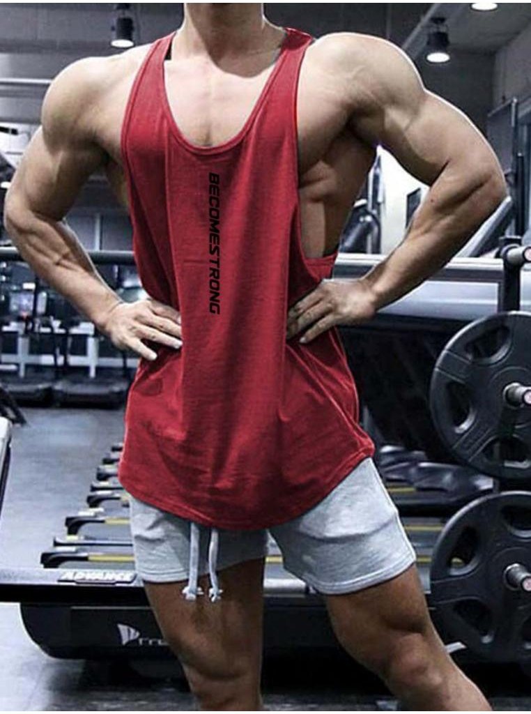 Herren Plus Size Rundhals Tanktop mit breiten Trägern