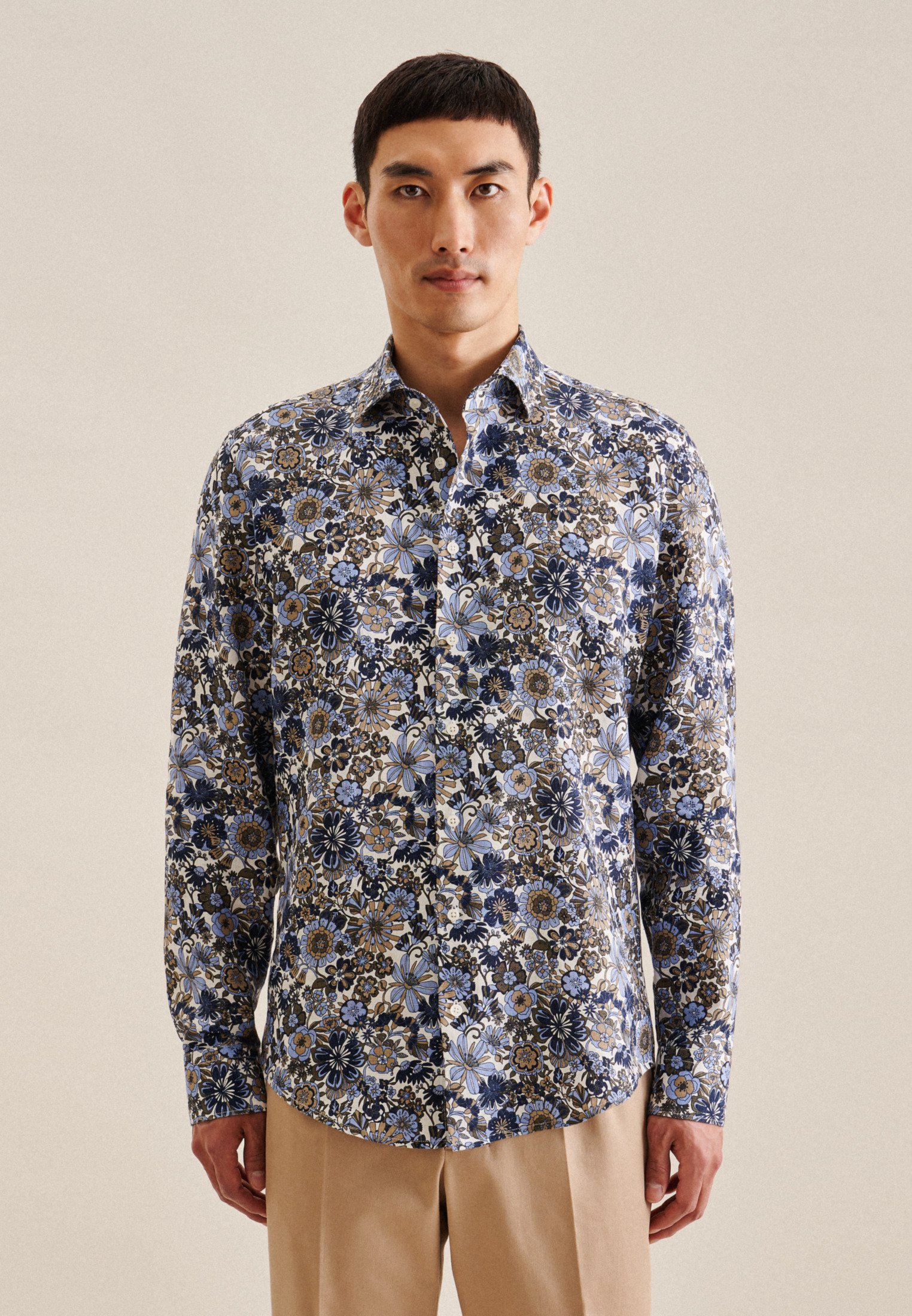 Thumbnail - Business Hemd Herren Dunkelblau