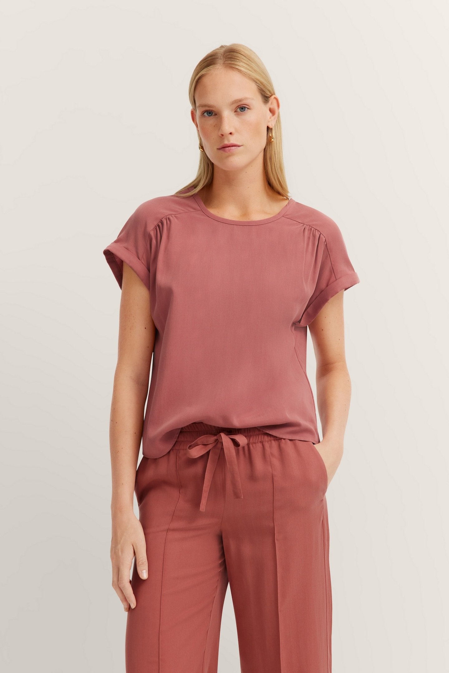 Thumbnail - Bugatti Damen Blusen-Shirt mit Rundhalsausschnitt