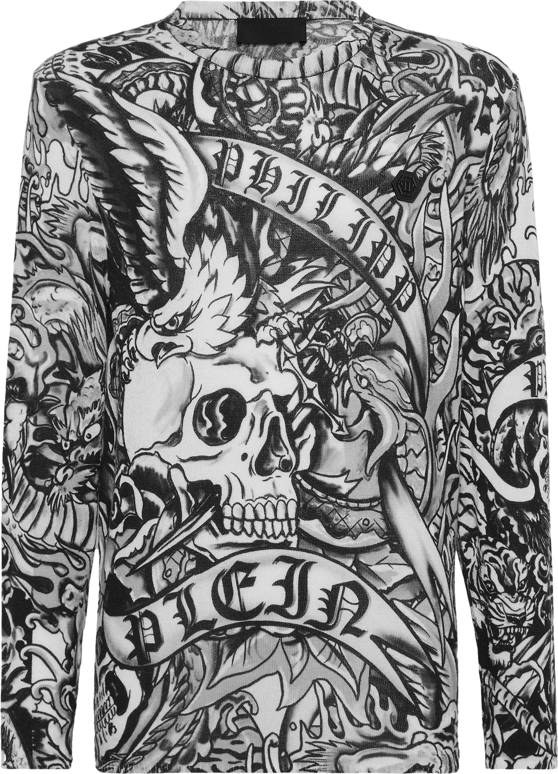 Rundhalspullover Tattoo