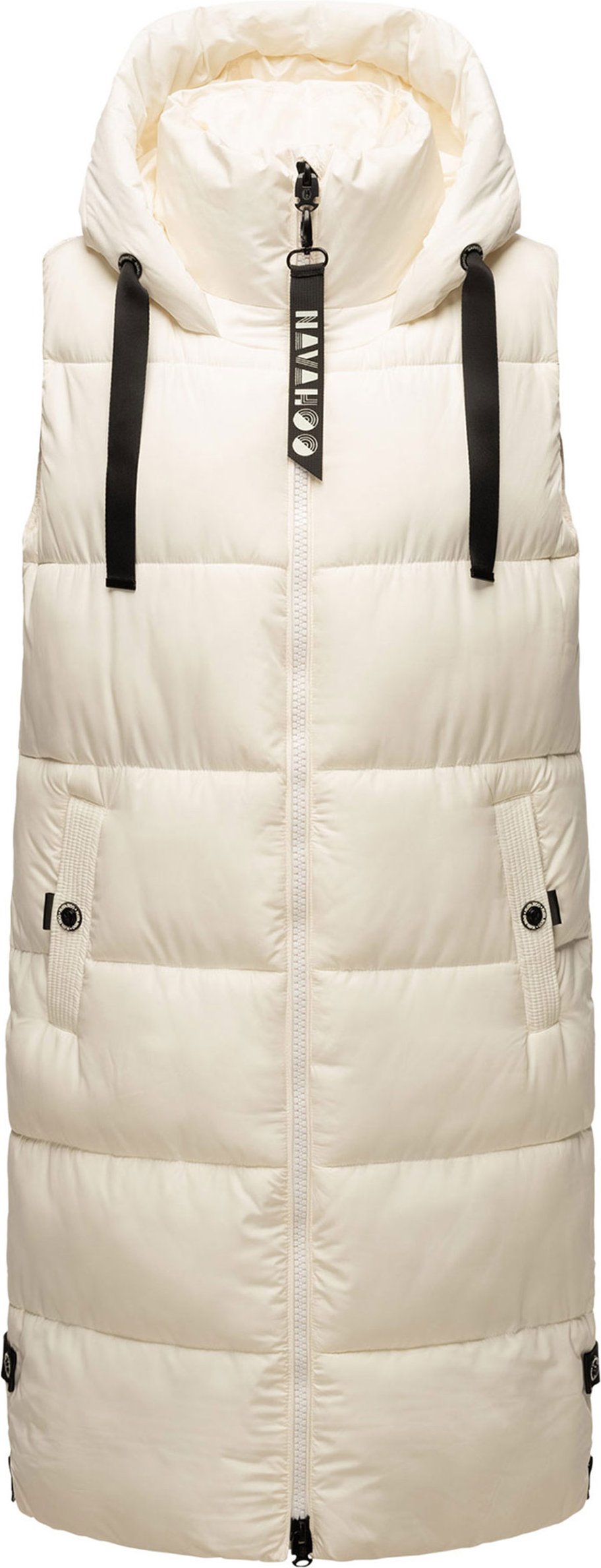 Navahoo Damen Steppweste Schnuffelchen – Lang & Stylisch mit Kapuze