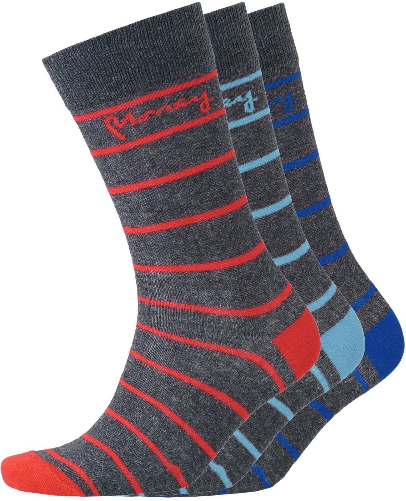 Money - Socken für Herren (3er-Pack) (Holzkohle-Mergel)