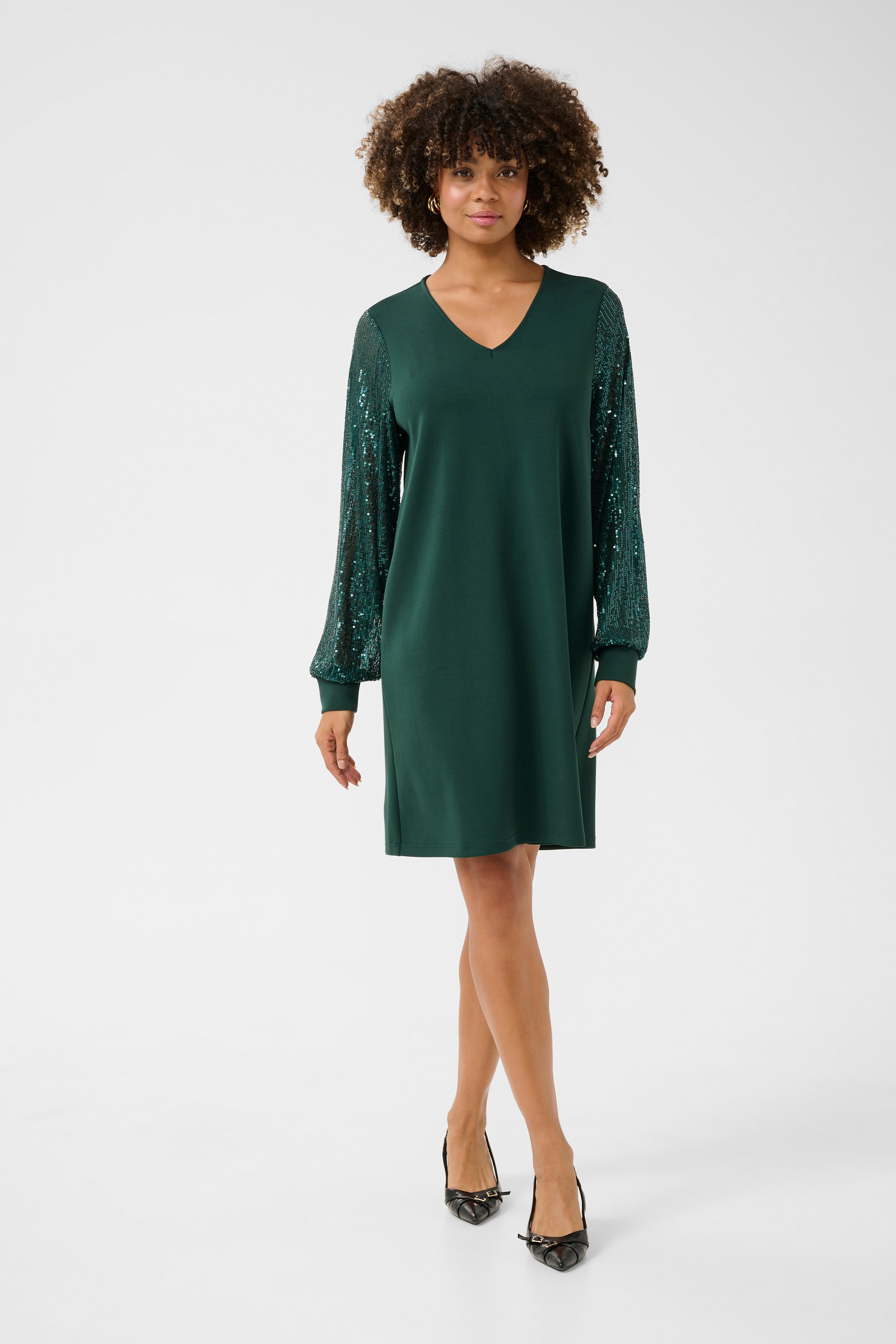 Jerseykleid A-shape green