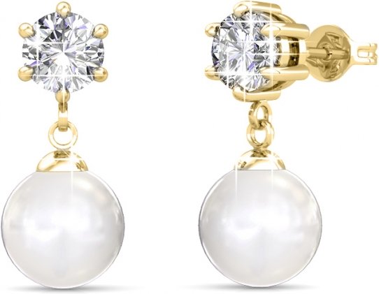 Pauline Ohrringe - Gold und Kristall