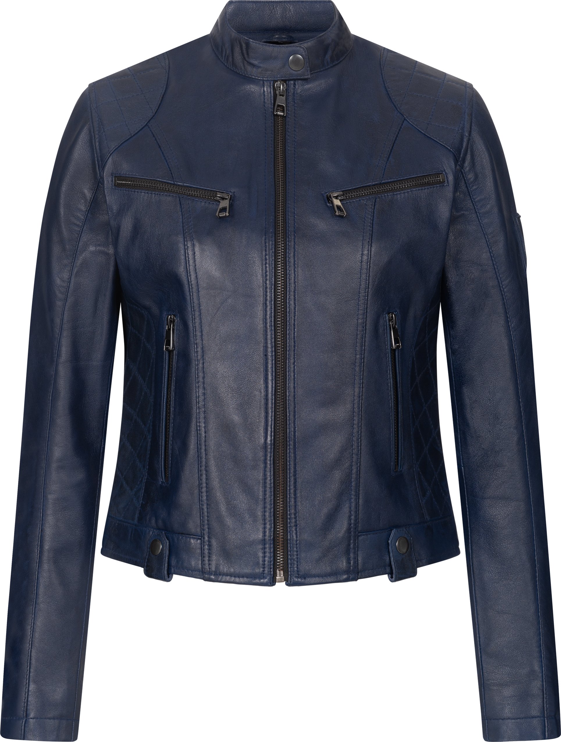 Rock Creek Lederjacke Dunkelblau