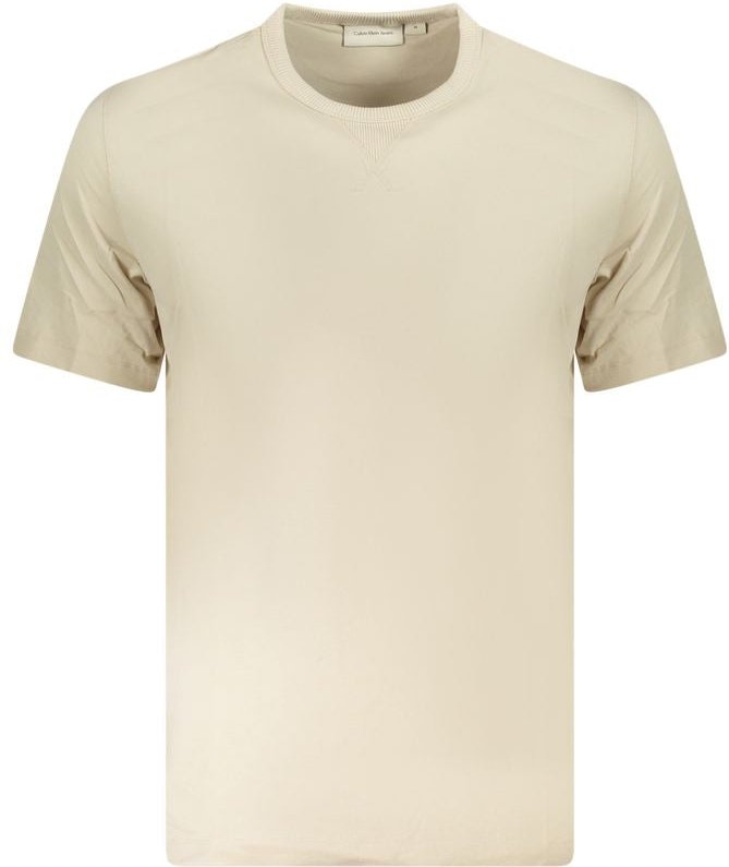 Calvin Klein Beiges Baumwoll-Herren T-Shirt