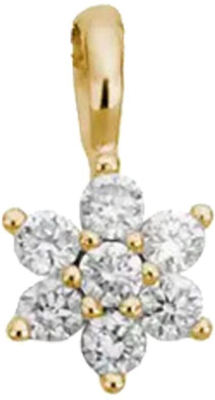 Lyomi Anhänger 585/- Gelbgold Blume 7 synth. Diam. 0,13ct.