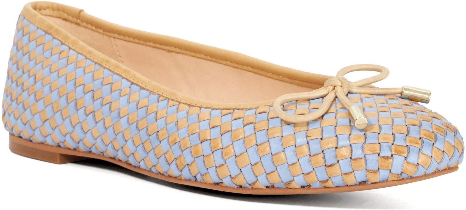 Dune Heights Leder Damen Blaue Ballerinas