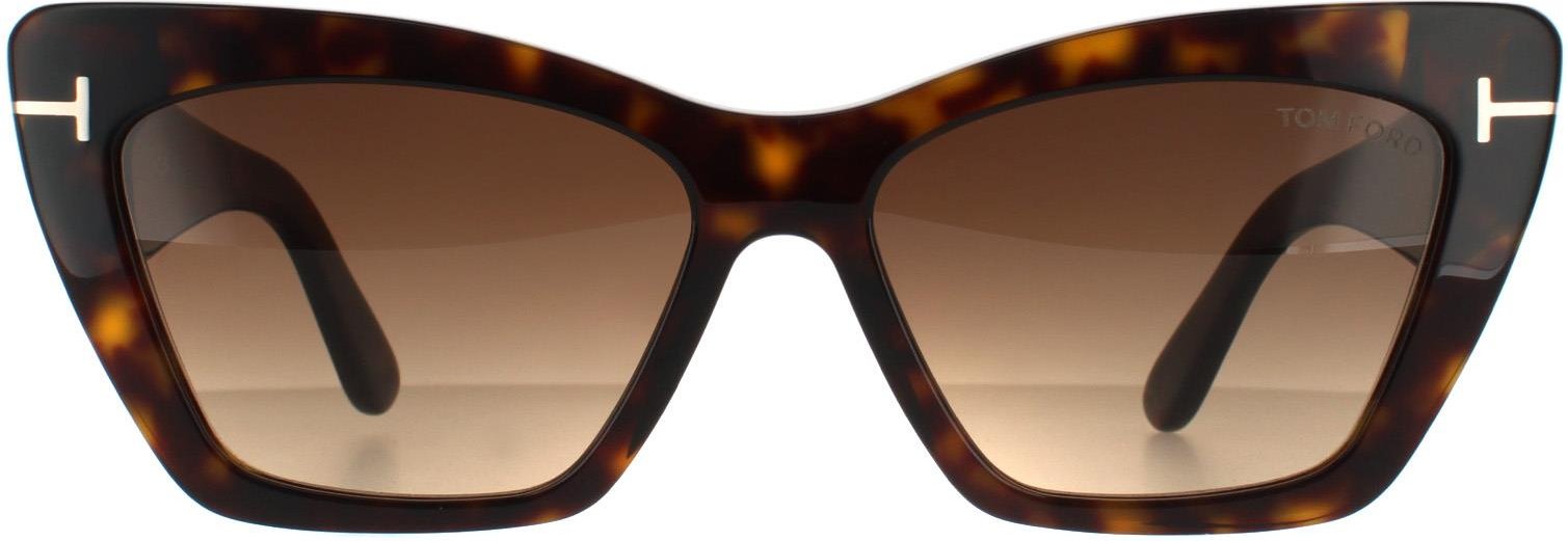 Tom Ford Cat Eye Damen Dunkel Havanna Braun Verlauf
