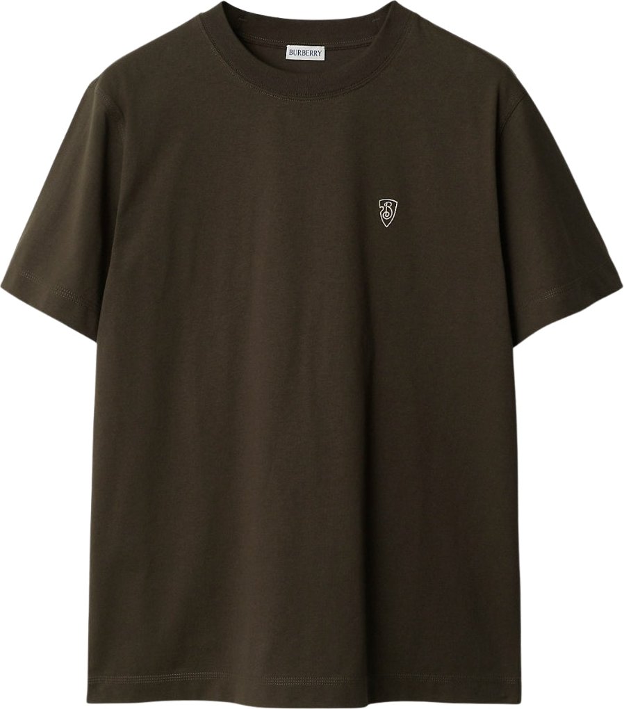 Burberry T-shirt Mit Besticktem Schild Und Schatten