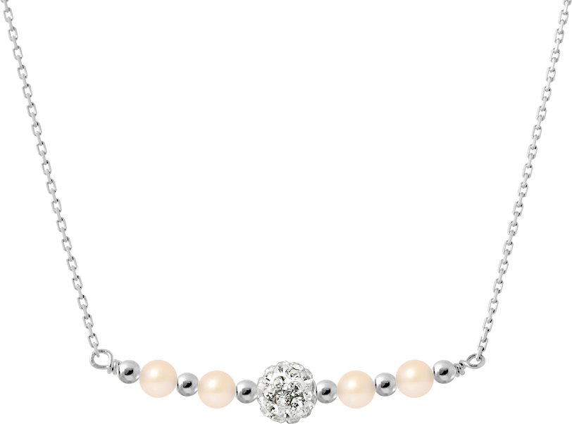 DIADEMA - Halskette - Reines Weiß - Kollektion Crystal Pearl