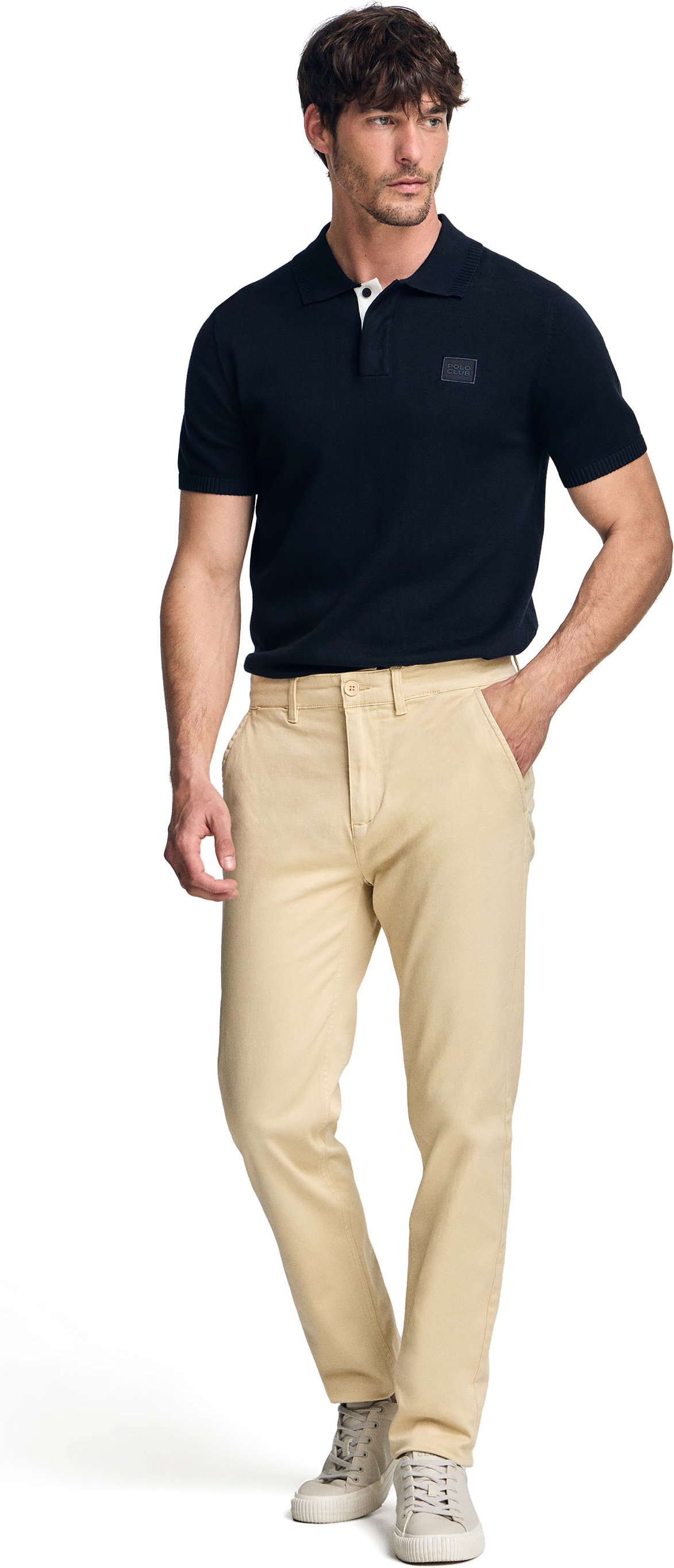 Chinohose Moore elfenbeinweiß Slim Fit