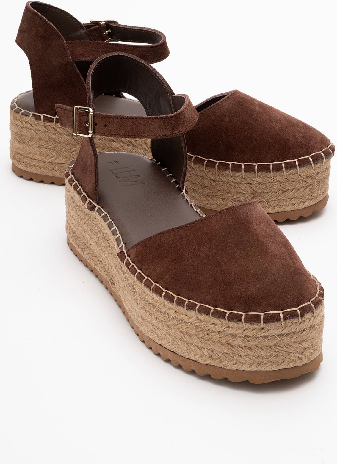 Viba Leder Espadrille Plateau Keilabsatz Sandalen (Damen)