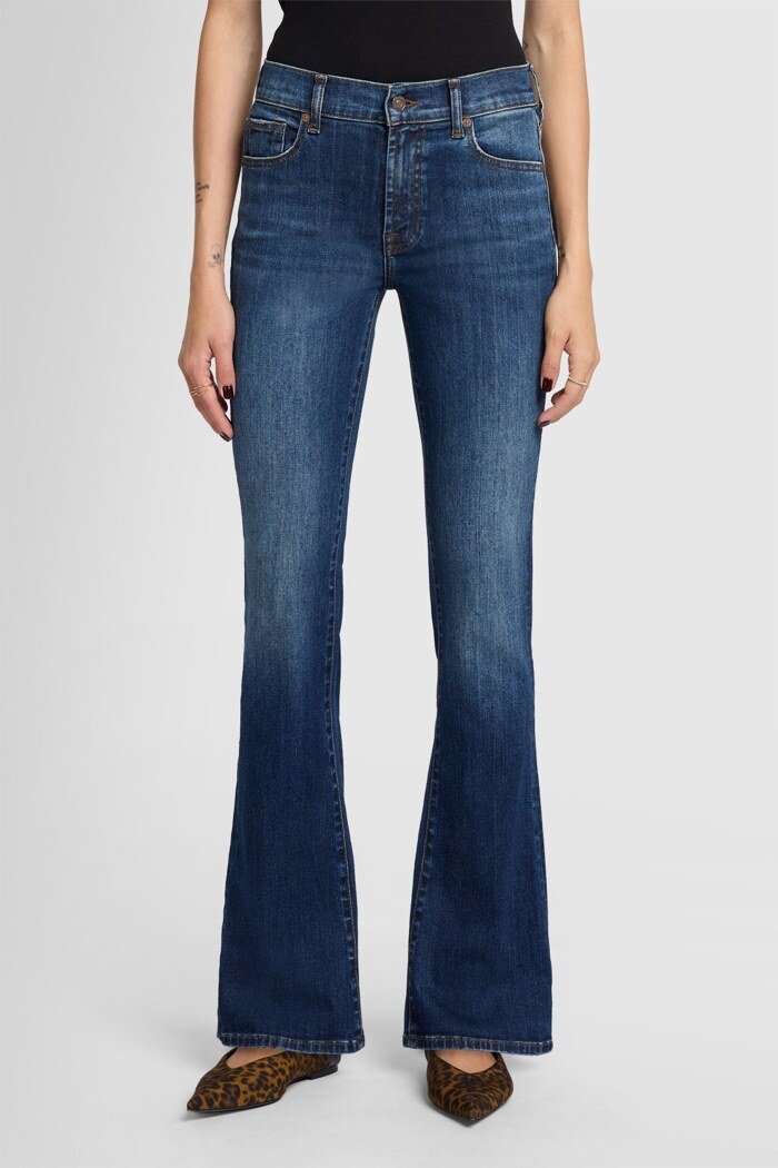 Damen Jeans Bootcut Bootcut Fit