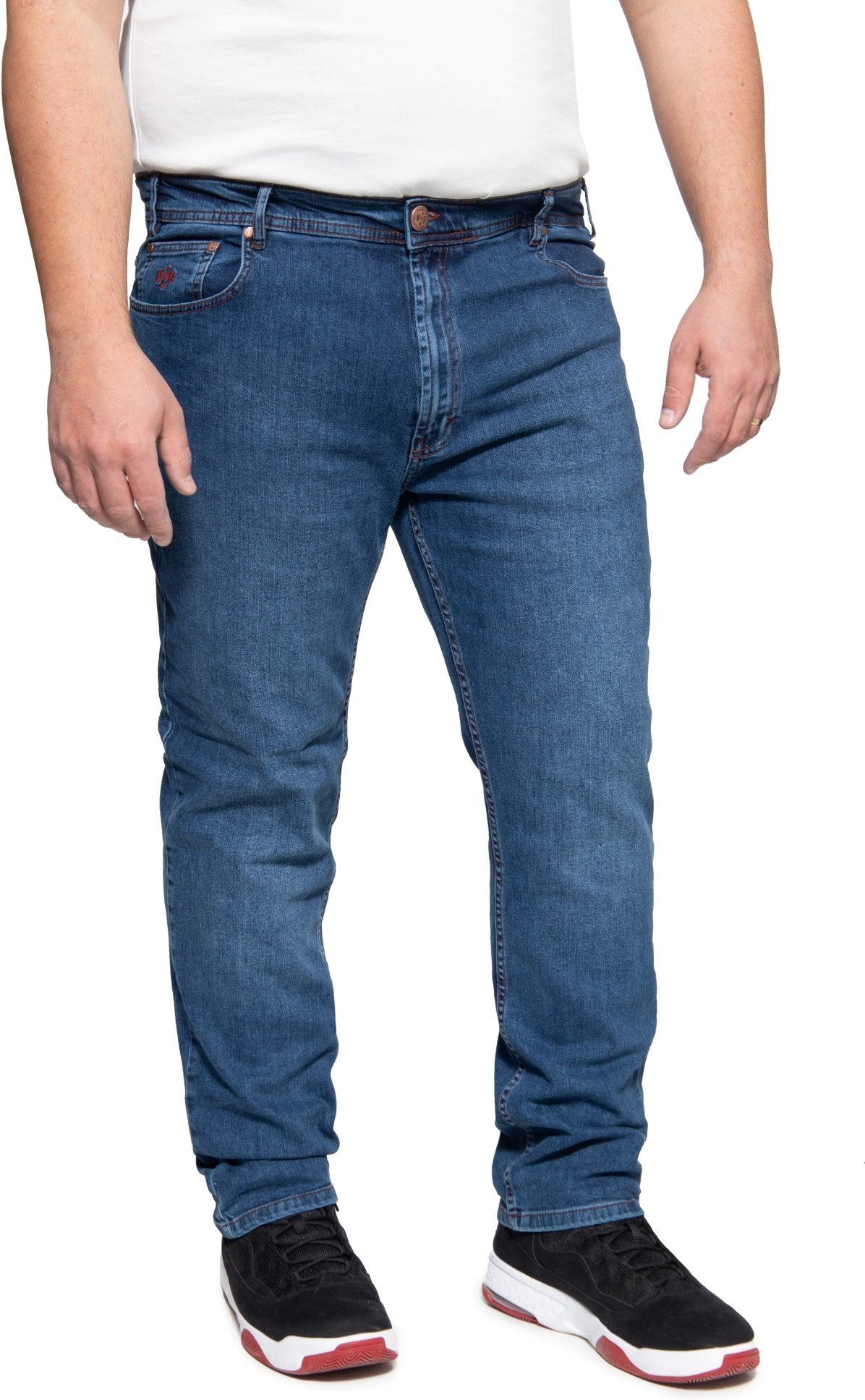 Way of Glory Herren Übergrößen Jeans im klassischen 5-Pocket Look Tom hellblau
