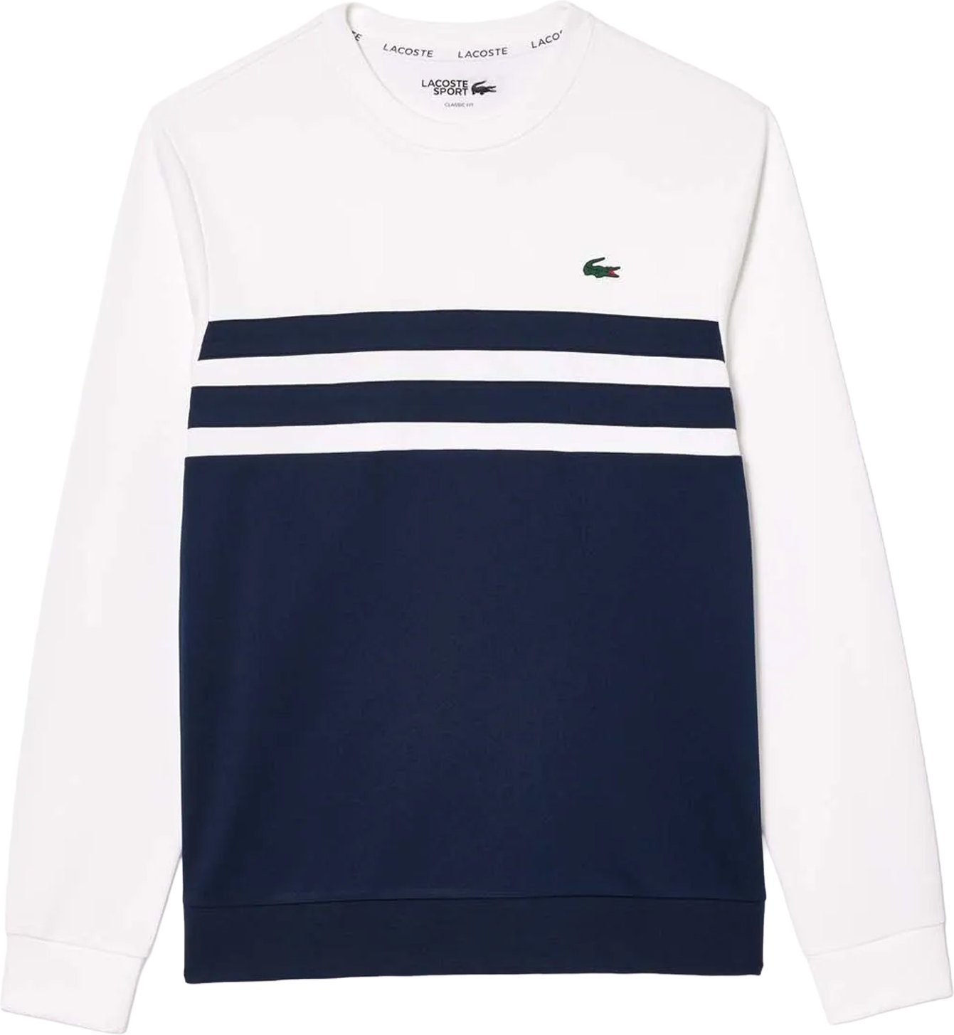 Lacoste - Sweatshirt Stretch für Herren - Tennis (Weiß/Marineblau)