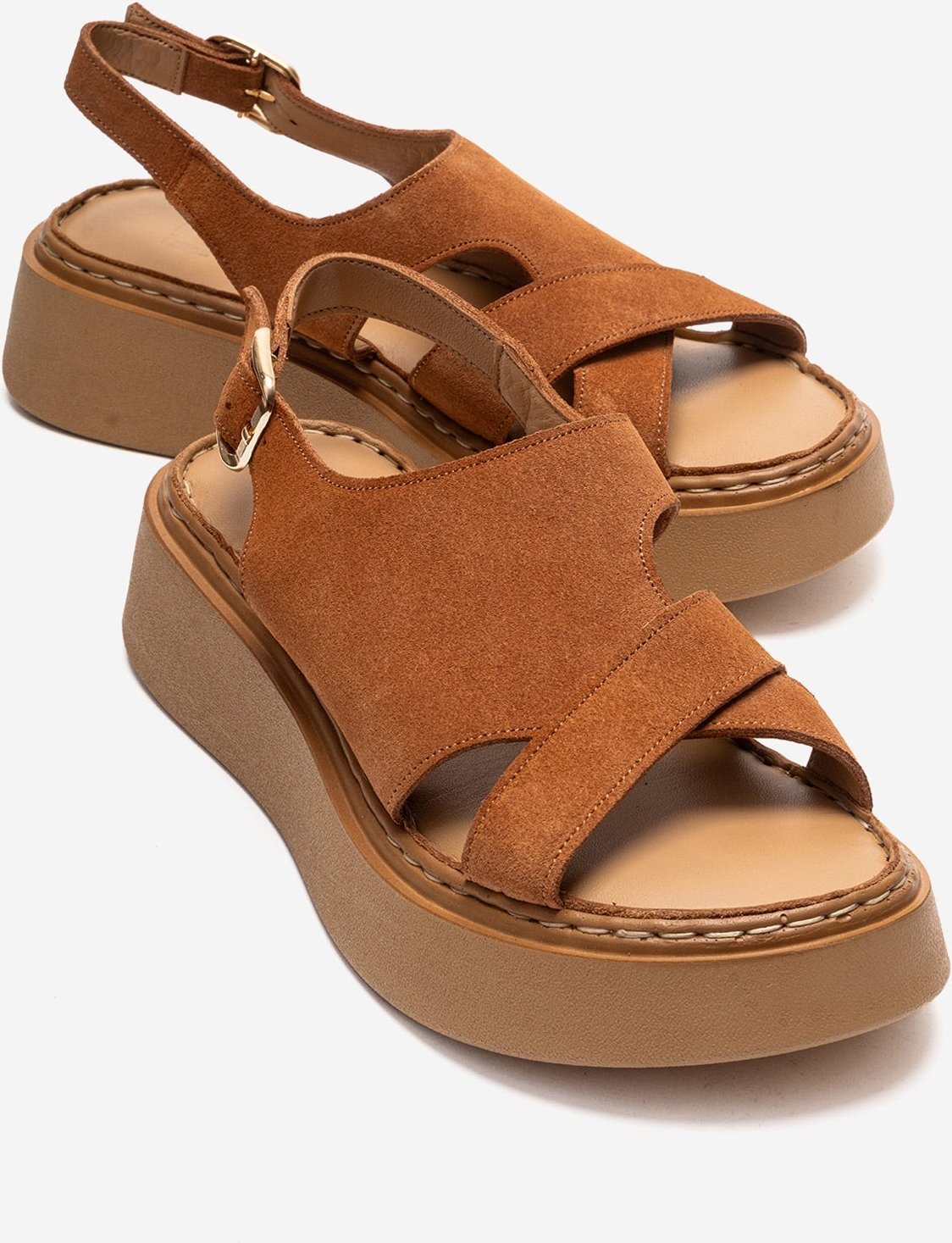 Vien Leder-Plateau-Sandale (Damen)