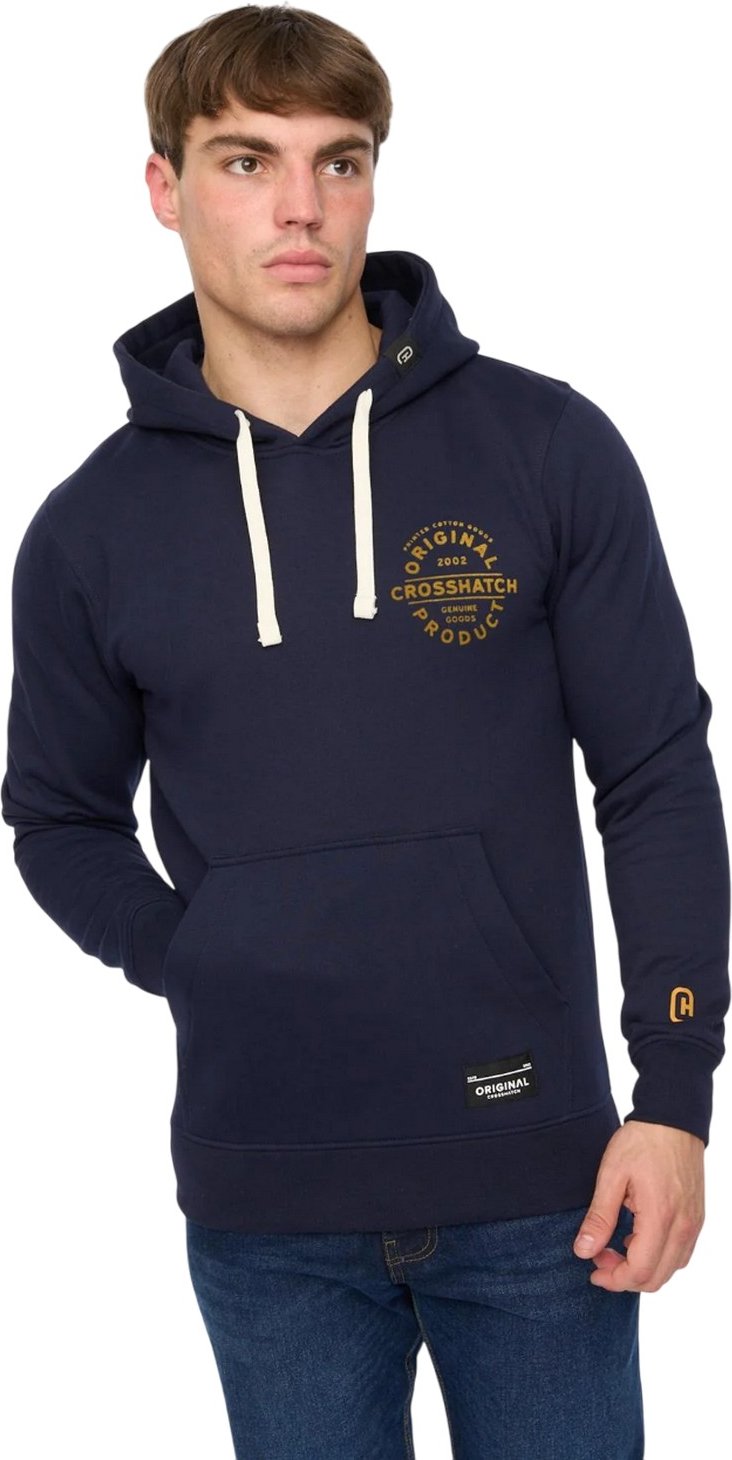 Crosshatch - "Cresswell" Kapuzenpullover für Herren (Marine)