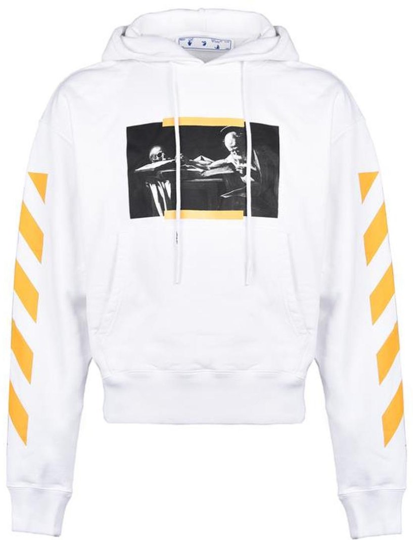 Thumbnail - Off-White Karawane Malerei über weißem Hoodie