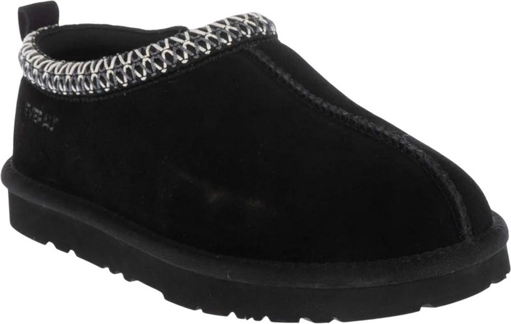 EverAu - Damen Hausschuhe "Wigeon", Kuh Wildleder (Schwarz)