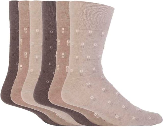 Gentle Grip - Herren Socken Bigfoot Honeycomb Top Cotton Rich 6er Pack - SOMRJ47