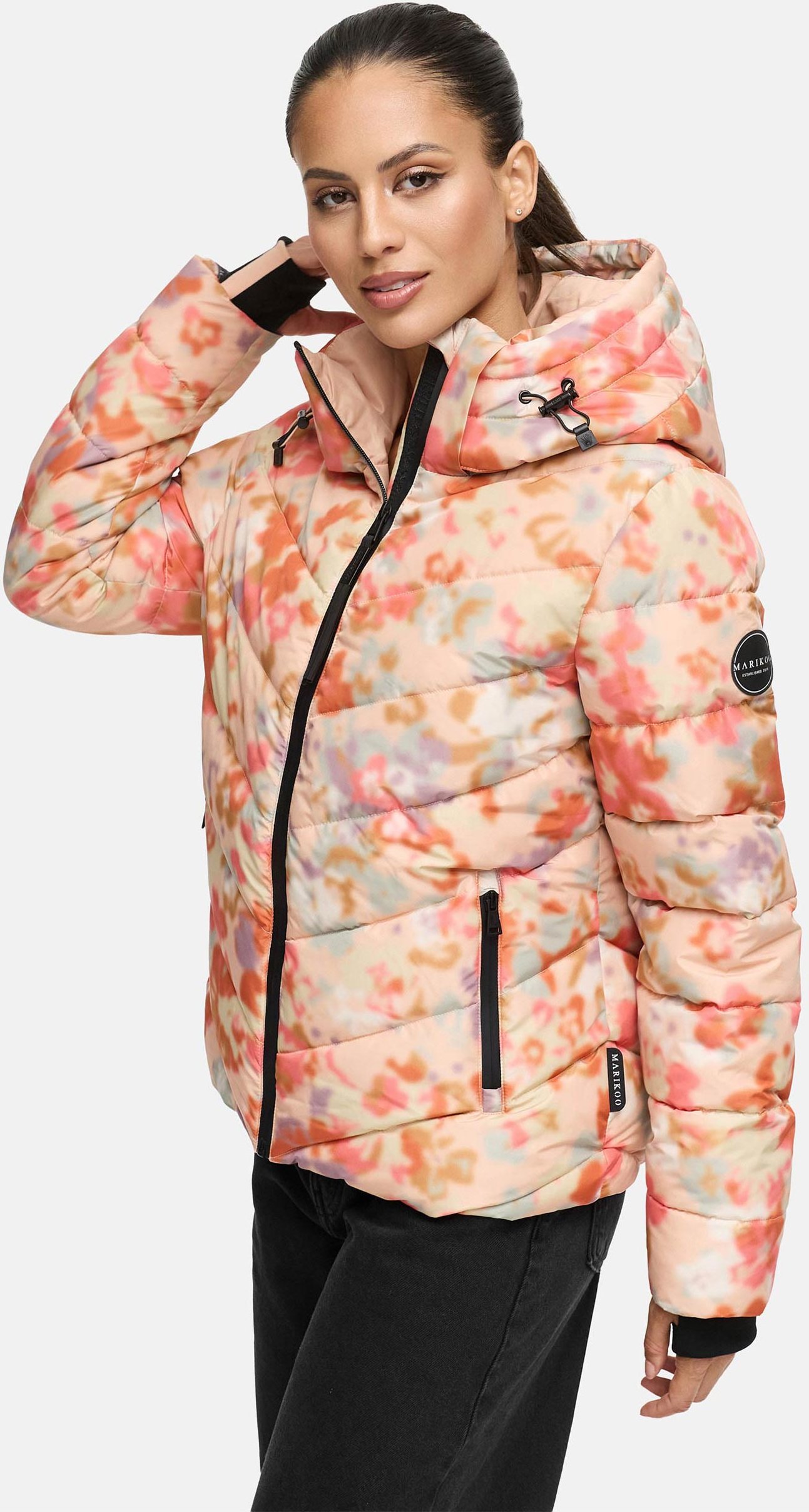 Marikoo Damen Steppjacke Samuiaa – warm, modern & mit abnehmbarer Kapuze