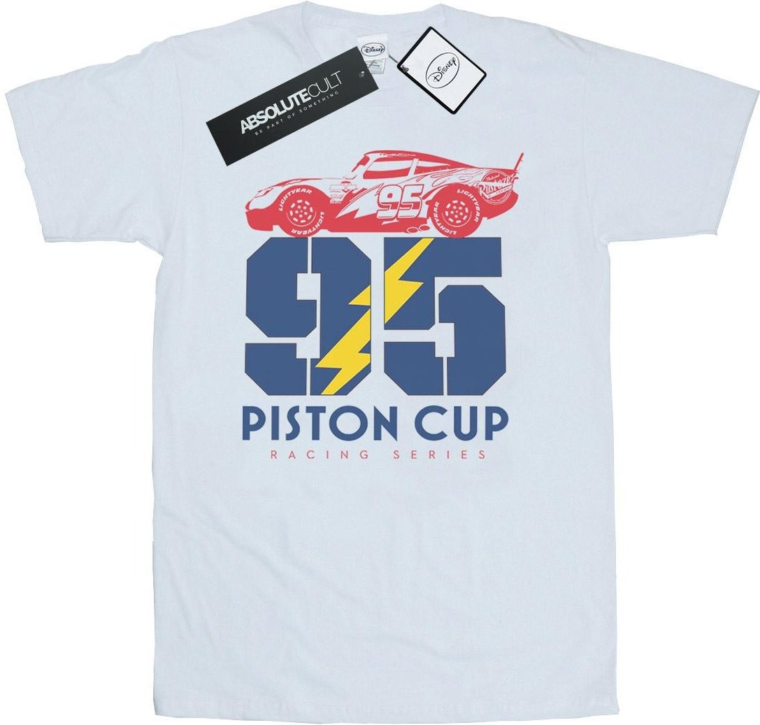 Disney Herren Cars Piston Cup 95 T-Shirt (Weiß)